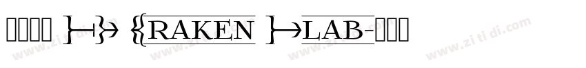 英文字體 FR Kraken Slab字体转换
